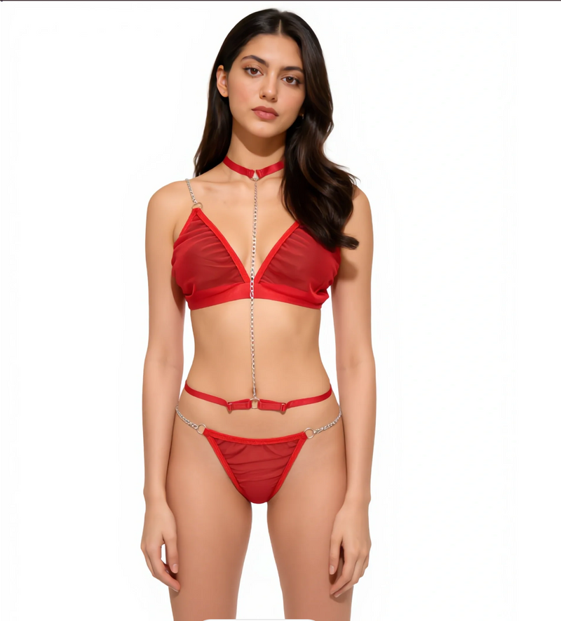 Babydoll Lingerie - Zyra - Red