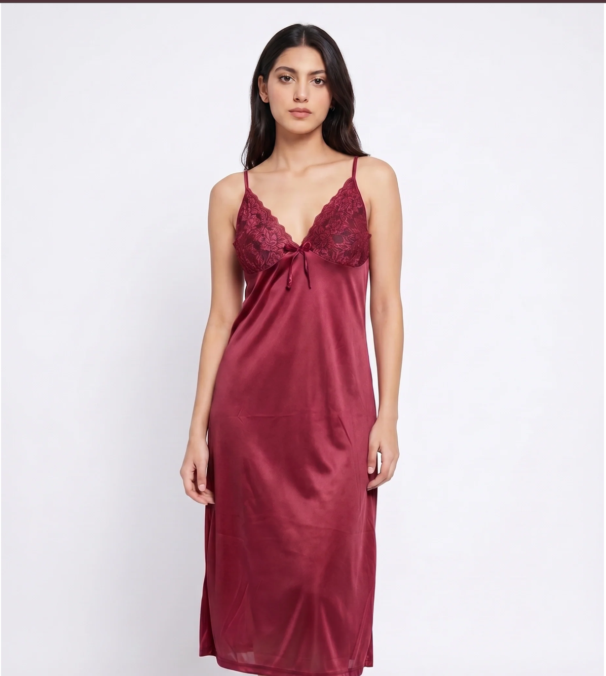 Gown Set - Orvella - Maroon