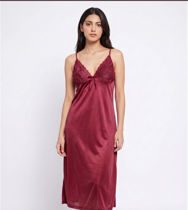 Gown Set - Orvella - Maroon