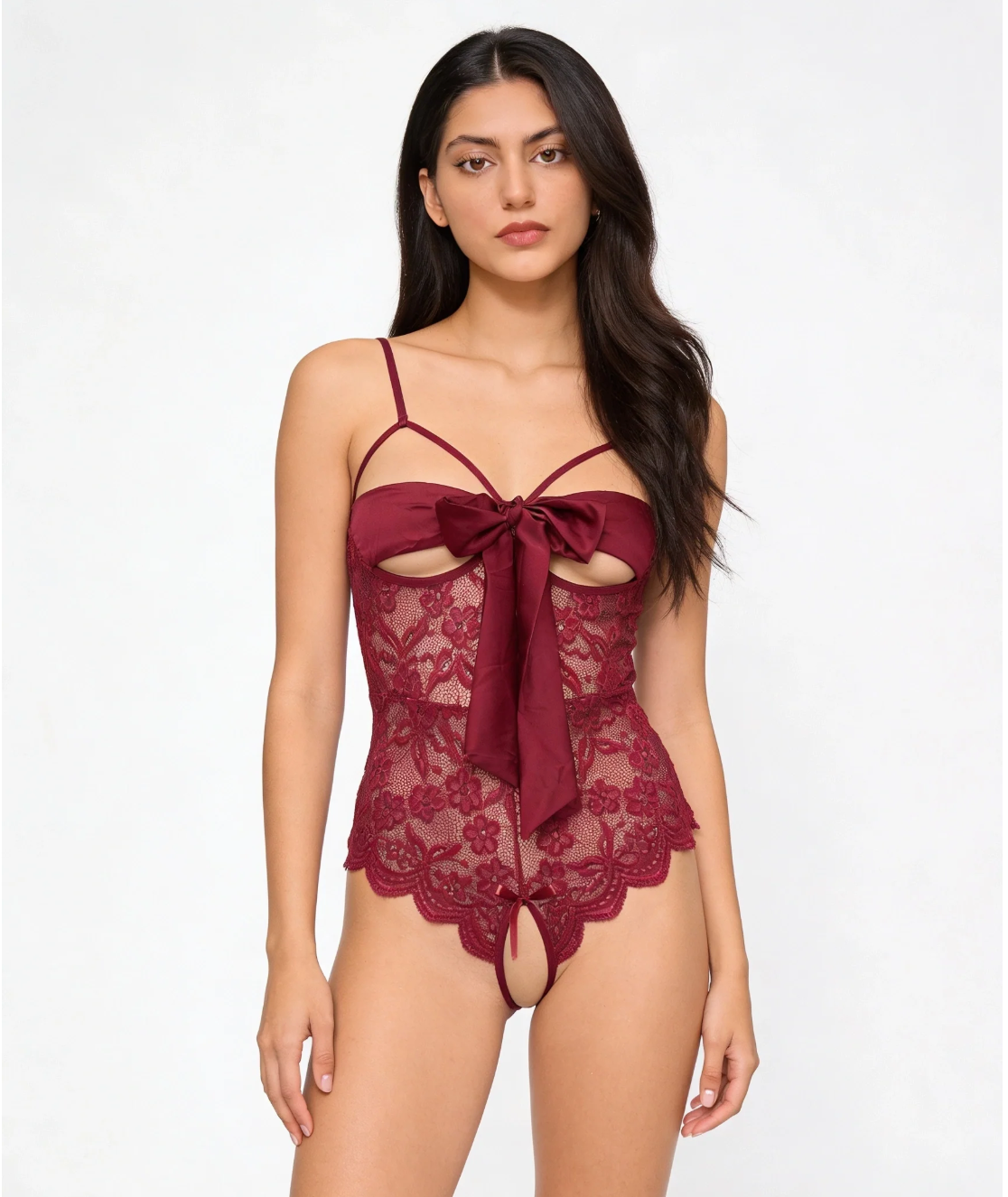 Ezra Open Bust Transparent Lingerie