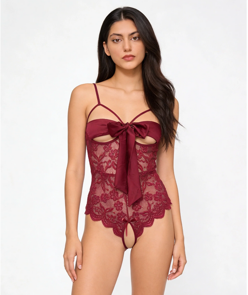 Ezra Open Bust Transparent Lingerie
