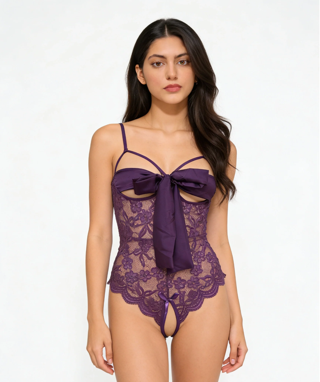 Ezra Open Bust Transparent Lingerie