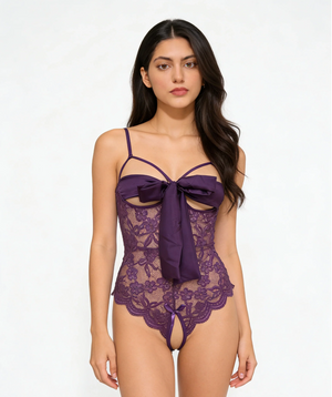 Ezra Open Bust Transparent Lingerie
